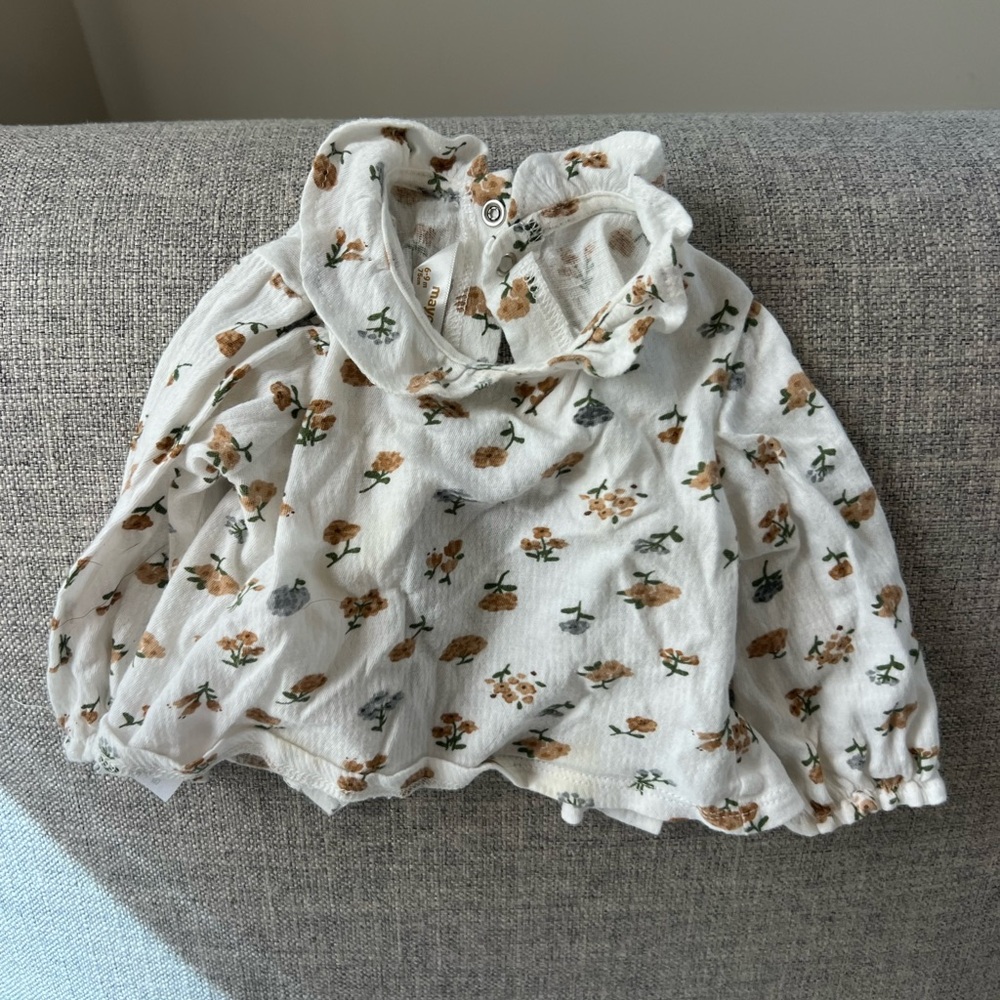 Mayoral 6-9 Floral button up shirt